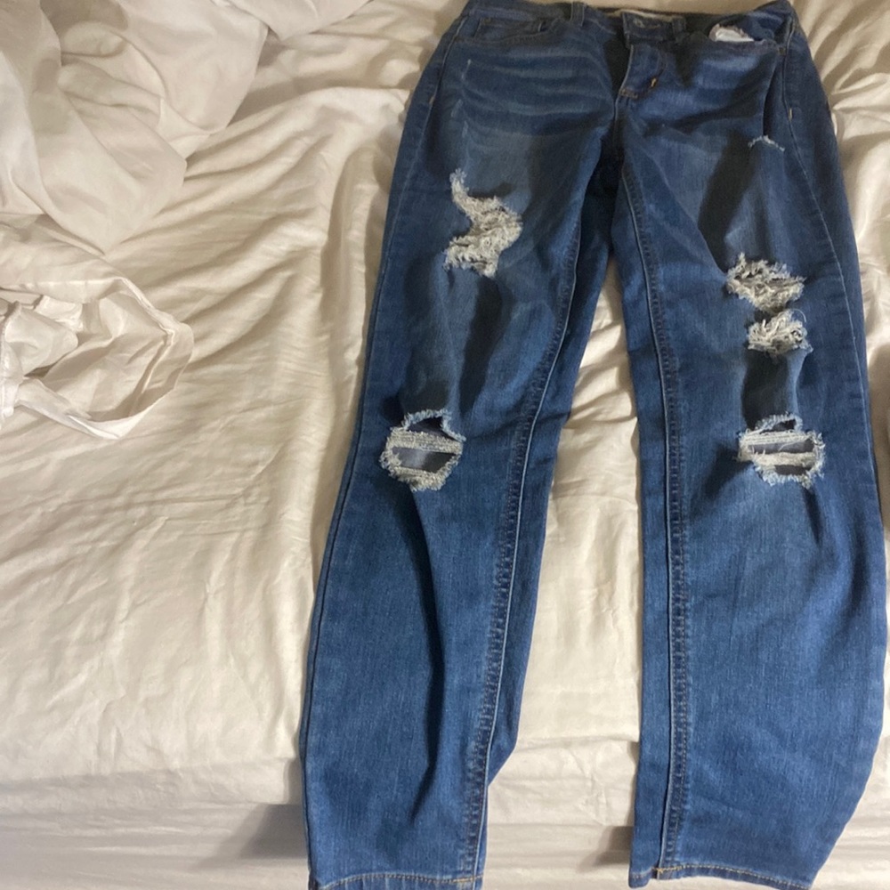 ripped light washed jeans